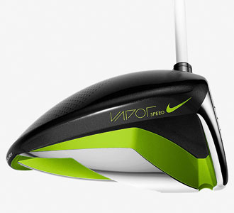 The significantly sloped crown 
of the Nike Vapor Speed driver.