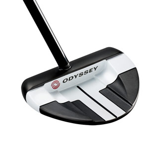 The V-Line putter 
comes in both center-shafted (pictured) and 
heel-shafted models