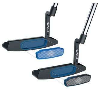 Ping Cadence TR putters 
use two different inserts fit for stroke tempo.