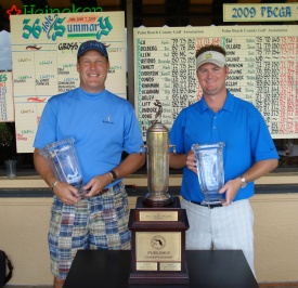 Palm Beach PubLinks champion Danny Germaine (right)<br>and Net Division champion Daniel Zondervan (left)