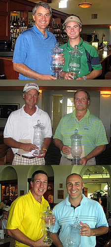 Jim and Scotty Williams (top);<br>Matt Vukicevich and John Seed (middle)<br>Mike St. Clair and Scott Carelli (bottom)