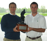 Andrew Mason (left) and Michael Brown posted a<br> 9-under-par, 62 in the first round of the 23rd<br> Better-Ball Championship at Bent Creek Country Club.