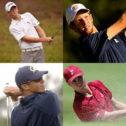 Clockwise from top left: Daniel Berger, <br>Steven Fox, Brandon Hagy and Justin Thomas <br>are all players to watch from this elite list