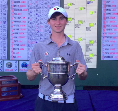 Austin Connelly with his winning trophy<br>(Photo courtesy of Bridget Connelly) 
