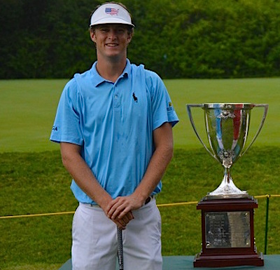Maclain Huge and his 2015 State Am trophy<br> Photo courtesy of VSGA