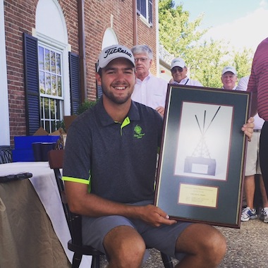 2015 Ouimet Memorial winner Peter French<Br>(Photo courtesy of Johnson & Wales Men's Golf)