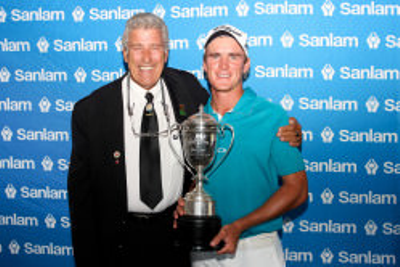 Aubrey Beckley and Southern Cape Golf Union president Tannah Harris (SAGA)