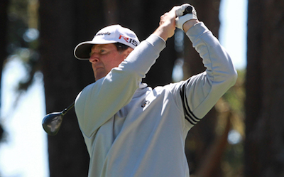 Doug Williams takes a swing during Tuesday's round <br>(NCGA Photo)</br>