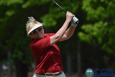 Patty Moore back in winners circle at a CGA event <br>(Carolinas Golf Association Photo)</br>