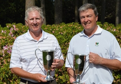 Teammates Jim Pearson and Jim Grainger after winning Carolina Four-Ball <br>(Carolinas Golf Association Photo)</br>