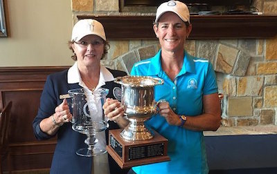 Susan West presented Women's Senior trophy <br>(Alabama Golf Association Photo)</br>