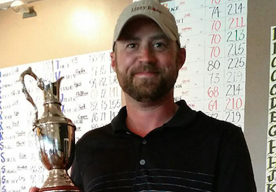 Josh Black with 2015 Carroll Amateur trophy <br>(Iowa Golf Association)</br>
