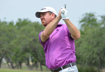 Trey Hallmark (photoed) and Terrence Miskell  lead the way at TX Four-Ball <br>(Texas Golf Association)</br>
