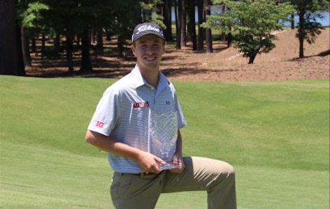 David Kocher with NC Open trophy <br>(Carolinas PGA Photo)</br>