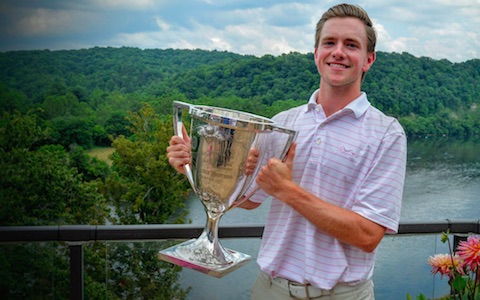 Joey Lane with the Schwarzschild Brothers Trophy <br>(Virginia State G.A. photo)