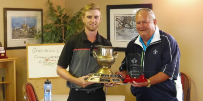 Sean Stuart (L) with Nova Scotia Mid-Amateur trophy <br>(NSGA Photo)</br>