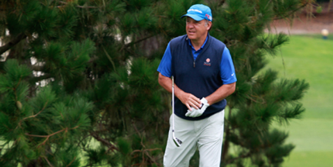 Randy Haag approaches a green during NCGA Match Play action <br>(NCGA Photo)