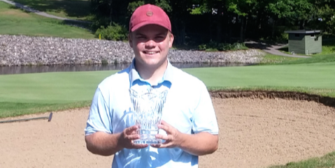 Matt Hutchins with Maine Match Play trophy <br>(Maine State Golf Association Photo)