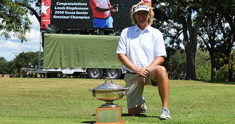 Lewis Stephenson after first Texas Golf Association title <br>(TXGA Photo)