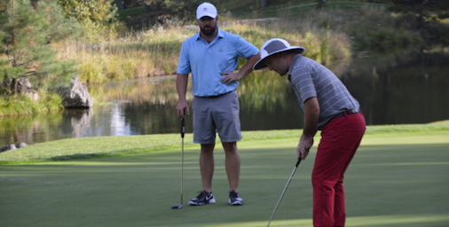 Ben Blundell and Jordan Cook during first round of Trans-Miss Four-Ball <br>(Trans-Miss Photo)