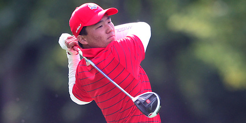 Norman Xiong in action for Team USA at the 2016 Ryder Cup <br>(MN Golf Association Photo)