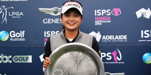 Low amateur Hye-Jin Choi at the 2017 ISPS Handa Women's Australian Open <br>(Golf Australia Photo)