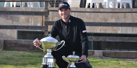 Spanish International Amateur winner Jack Davidson <br>(Llanwern Golf Club Twitter Photo)