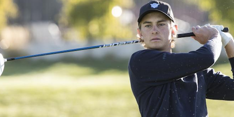 Peter Kuest of BYU wins medalist honors in a playoff <br>(BYU Athletics Photo)