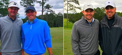 Co-medalist winners Jordy Hayden-Ty Thompson (L) <br>and Andy McRae-Vic Kyatt III (R) <br>(Alabama Golf Association Photo)