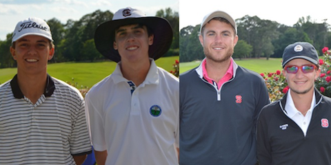 Justin Hood and Jake McBride will face <br>Ryan Marter and Jack Parrott in the title match <br>(Carolinas Golf Association Photo)