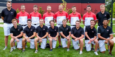 Grand View University, the 2017 NAIA Men's Golf Champions<br>(Grand View photo)