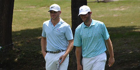 Irving and Osborne won the North Texas Four-Ball and now lead the Texas Four-Ball by 2<br>(Texas Golf Association photo)