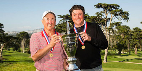 Todd White and Nathan Smith won the inaugural<br>U.S. Four-Ball title in 2015 at The Olympic Club<br>(photo USGA/Darren Carroll)
