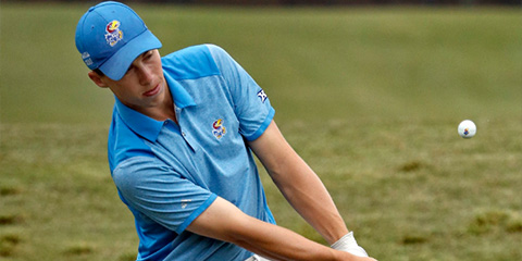 Chase Hanna leads by one after two rounds at Desert Mountain<br>(University of Kansas photo)