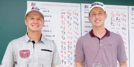 Champions Kory Franks and Brad Carpenter <br>(Missouri Golf Association Photo)