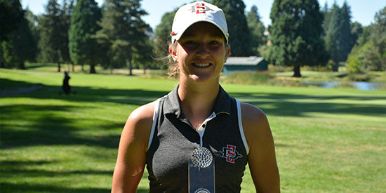 Haleigh Krause, the 2017 Oregon Women's Stroke Play champion<br>(OGA photo)