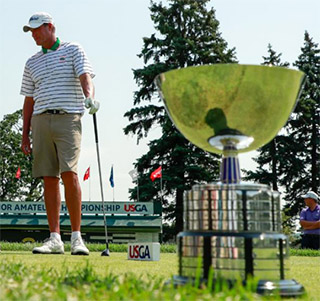 Sean Knapp and the U.S. Senior Amateur trophy