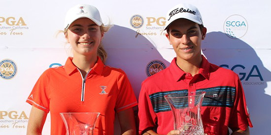 Serena Sepersky of Temecula (L) and Adam Matteson of San Diego<br>(SCGA photo)