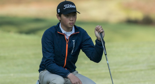 First round leader Jerry Ji <br>(Golf New Zealand Photo)