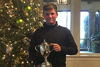 Garrett Barber and the Jones Cup Junior trophy
