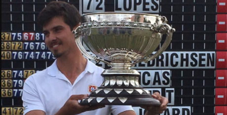 Portuguese International Amateur winner Vitor Londot Lopes <br>(Photo Courtesy of Golftext - Express Scoreboards)