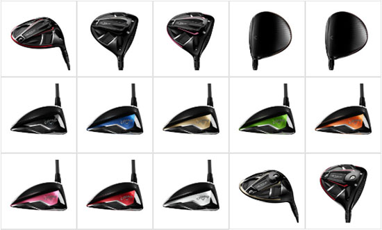 Various types of the Callaway Rogue Driver