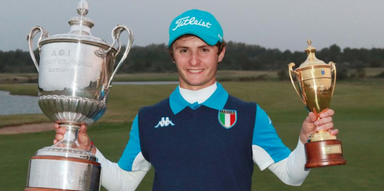 Andrea Romano is all smiles after winning the title <br>(Italian Golf Federation Photo)