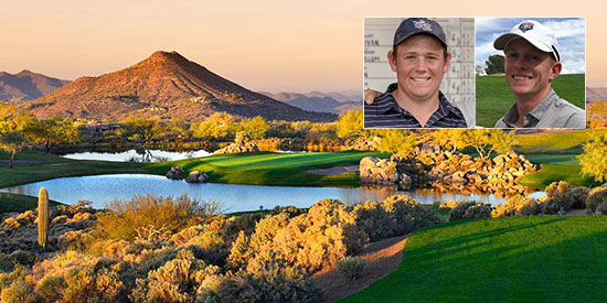 George Markham (L) and Sam Dickey shot -5 at the Cochise Course (Nicklaus Golf photo)