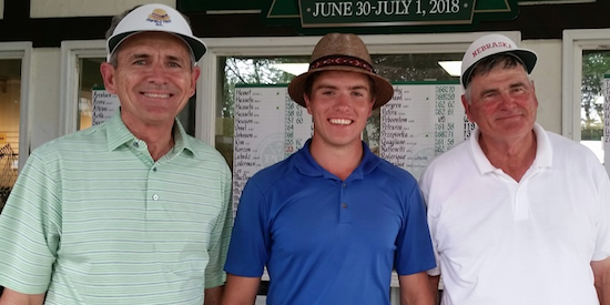 Tim Troy, Mitchell Davis-2018 ZTO Champion, and Dennis Troy <br>(Zigfield Troy Golf Photo)