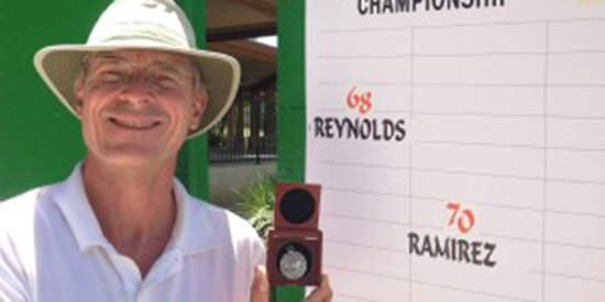 Peach Reynolds at a U.S. Senior Amateur qualifier (Golf Austin photo)