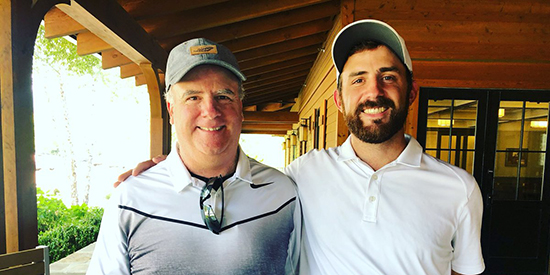 Ryan Terry, right, with father Johnny (TGA/Twitter photo)