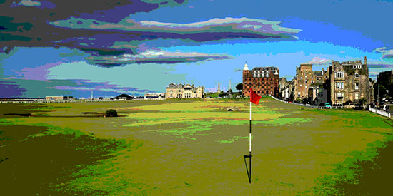 The Old Course at St. Andrews (Photo illustration)