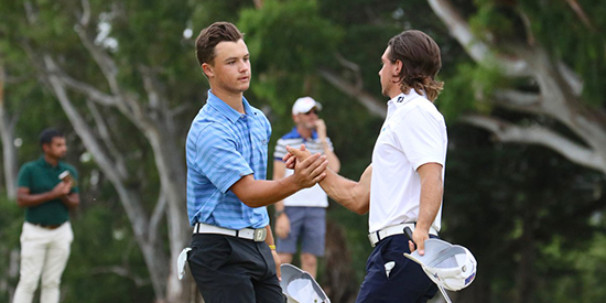 Harrison Crowe and David Micheluzzi (Golf Australia photo)