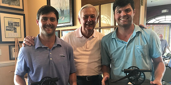 2018 winners Jordan Sease (left) and Walt Todd, Jr. with Bruce Devlin